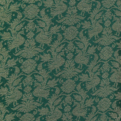 Crepe Silk Brocade Green Saree