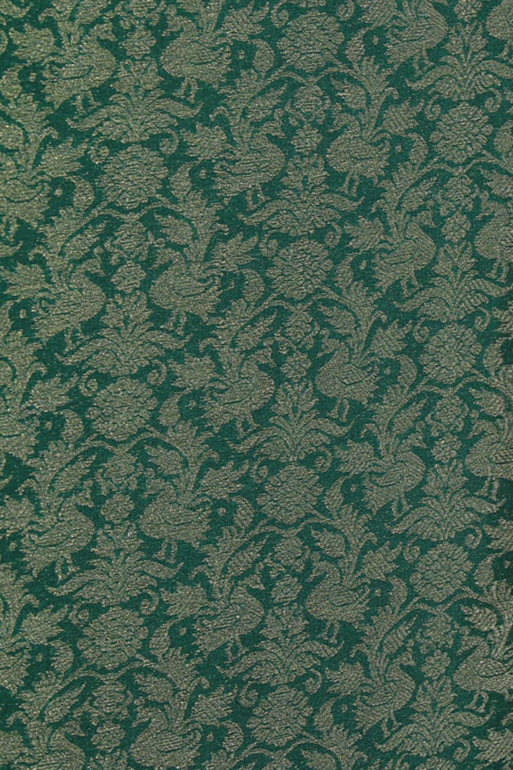 Crepe Silk Brocade Green Saree