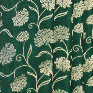 Crepe Silk Bottle Green Saree