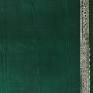 Crepe Silk Bottle Green Saree