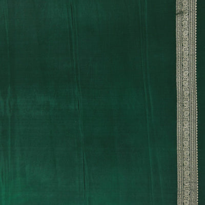 Crepe Silk Bottle Green Saree