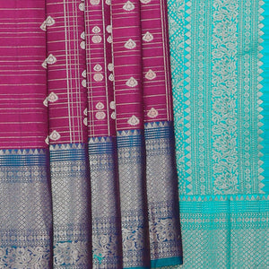 Kanchi Silk Orchid Violet Saree