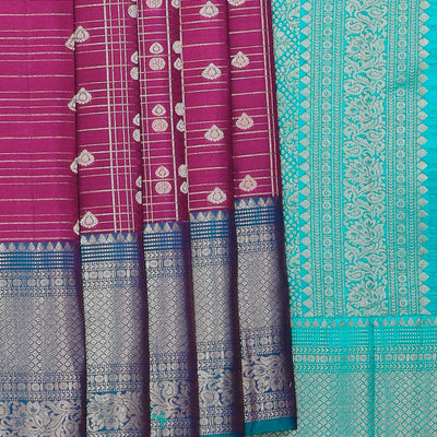 Kanchi Silk Orchid Violet Saree