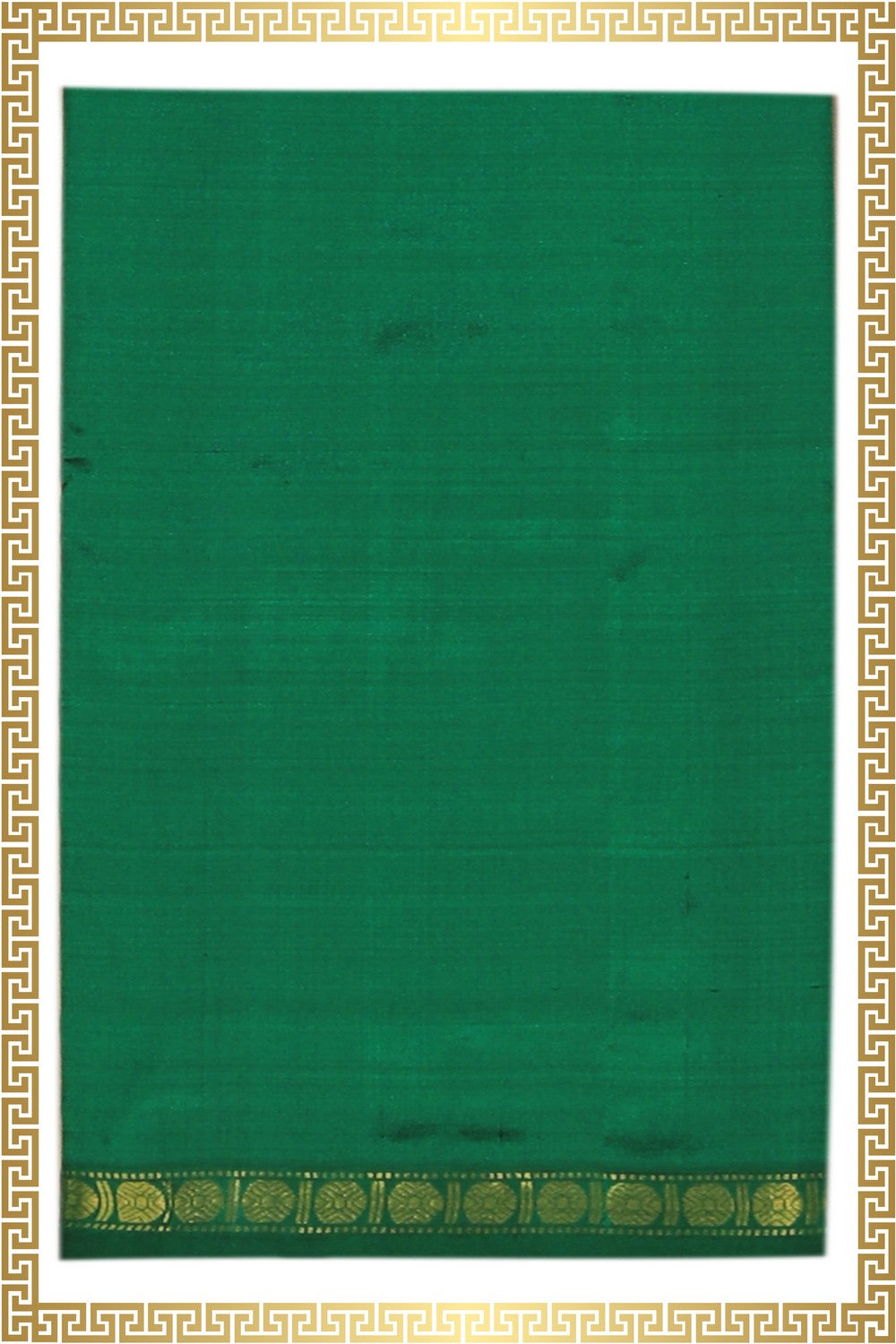 Kanchi Silk Green Dhoti With Kanduva (8 X 4)