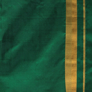 Kanchi Silk Green Dhoti With Kanduva (8 X 4)