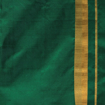 Kanchi Silk Green Dhoti With Kanduva (8 X 4)
