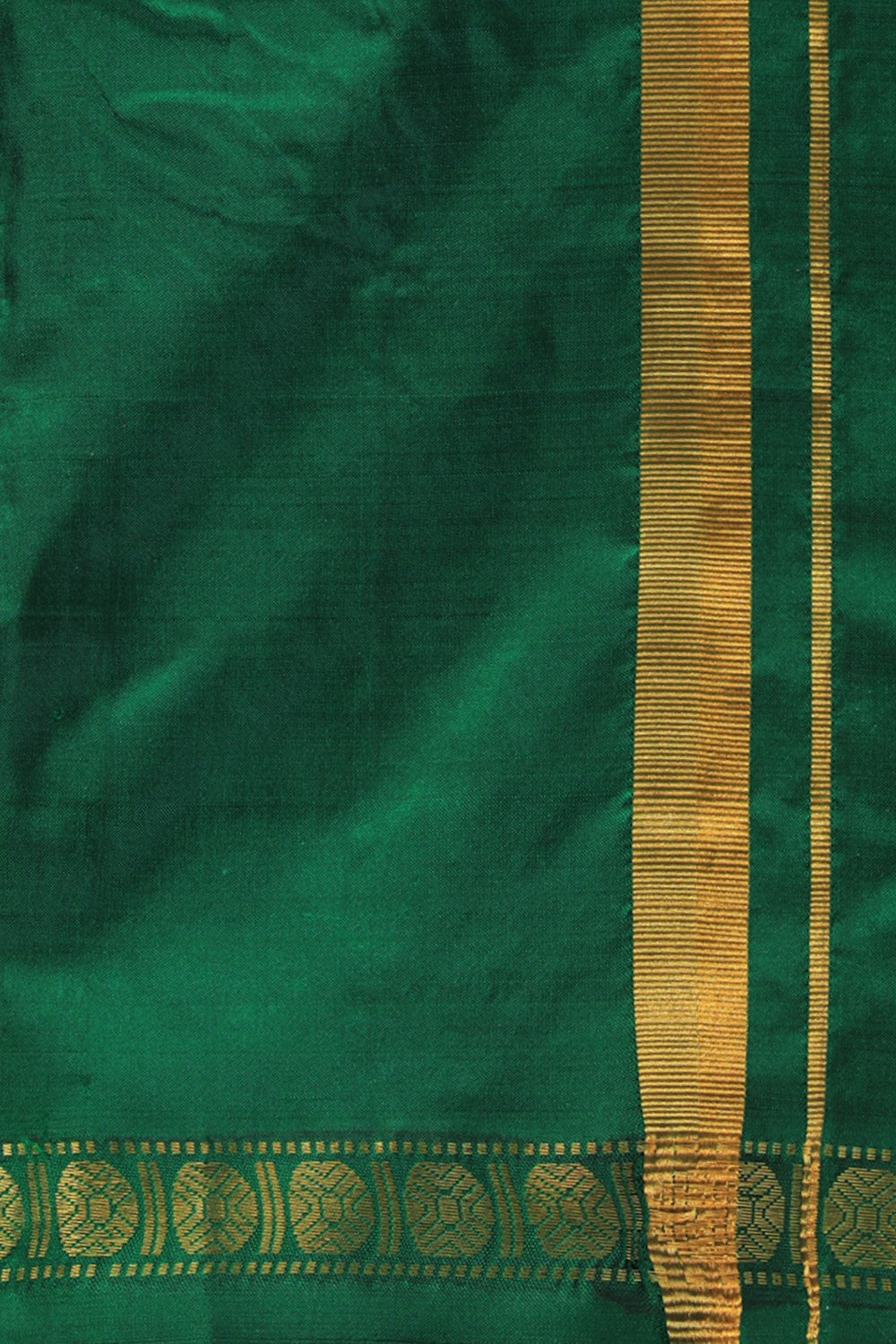 Kanchi Silk Green Dhoti With Kanduva (8 X 4)