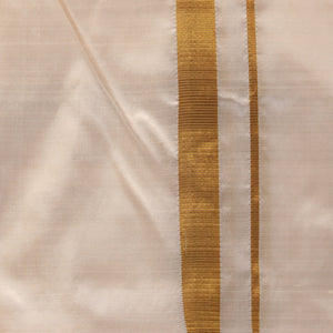 Kanchi Silk Ivory Off-White Dhoti With Kanduva (8 X 4)
