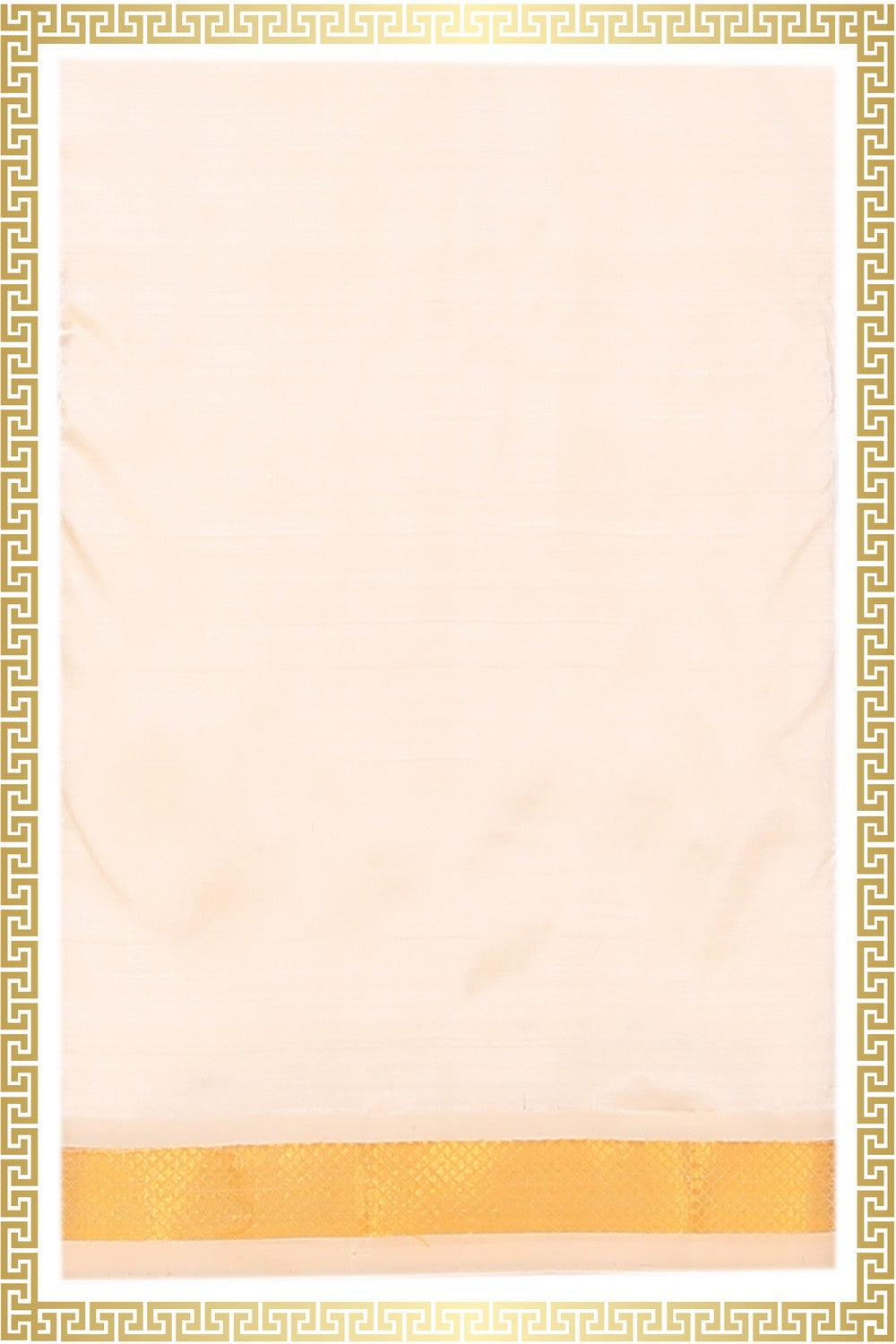 Kanchi Silk Ivory Off-White Dhoti With Kanduva (8 X 4)