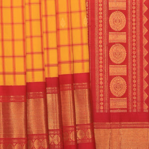 Gadwal Silk Yellow Saree