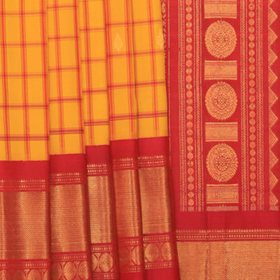 Gadwal Silk Yellow Saree