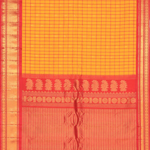 Gadwal Silk Yellow Saree