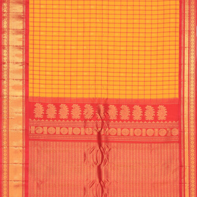 Gadwal Silk Yellow Saree