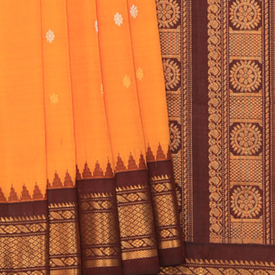 Gadwal Silk Orange Saree