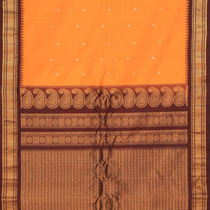 Gadwal Silk Orange Saree