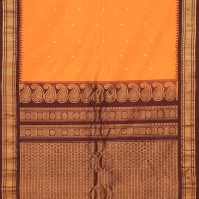 Gadwal Silk Orange Saree