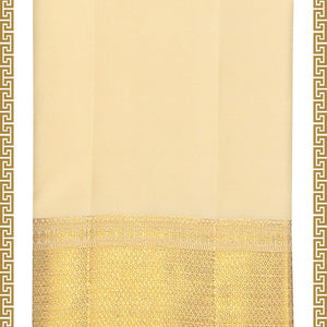 Kanchi Silk Ivory Cream Dhoti With Kanduva (8 X 4)