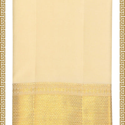 Kanchi Silk Ivory Cream Dhoti With Kanduva (8 X 4)