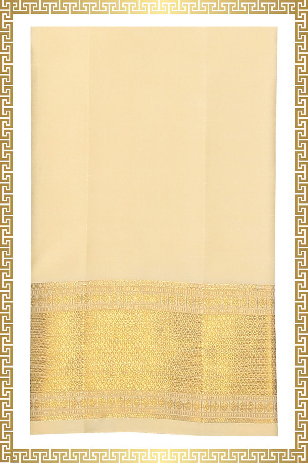 Kanchi Silk Ivory Cream Dhoti With Kanduva (8 X 4)