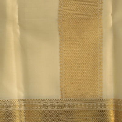 Kanchi Silk Ivory Cream Dhoti With Kanduva (8 X 4)