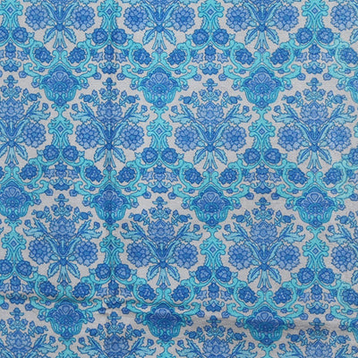 Floral Print Silk Saree