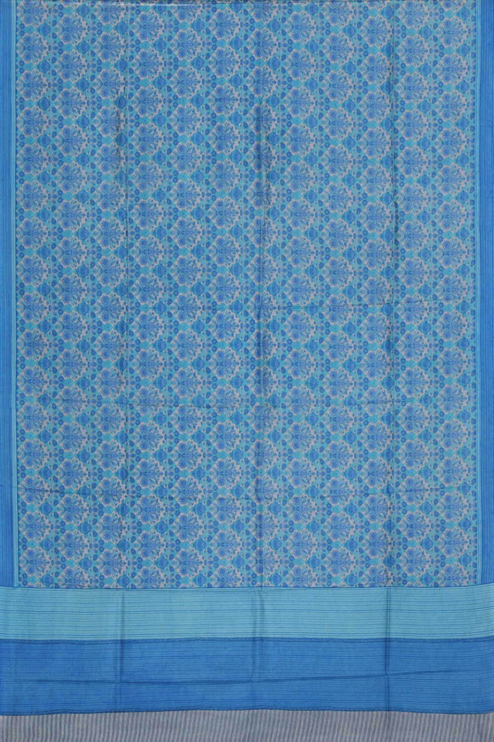 Floral Print Silk Saree