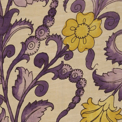 Kalamkari Hand-Painted Mangalgiri Silk Saree