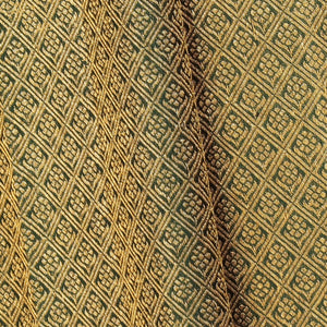 Kanchipattu Bottle Green Pavada Unstitched Set