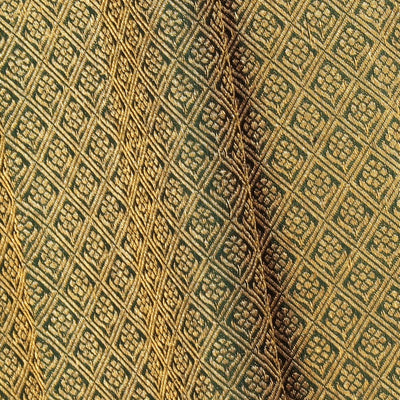 Kanchipattu Bottle Green Pavada Unstitched Set
