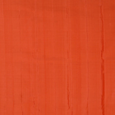 Kanchipattu Brocade Coral Orange Saree
