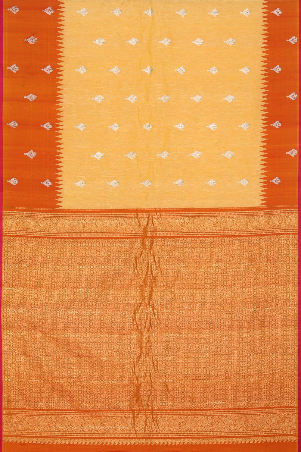 Gadwal Silk Yellow Saree