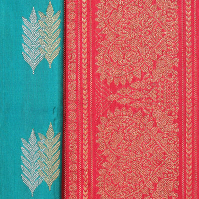 Gadwal Silk Sea Blue Saree