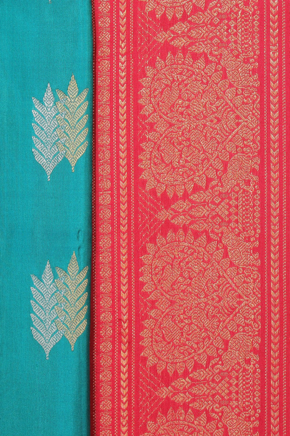 Gadwal Silk Sea Blue Saree