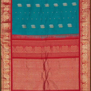 Gadwal Silk Sea Blue Saree