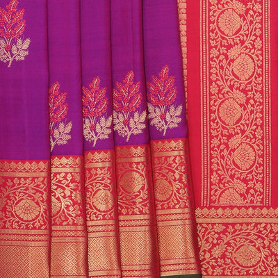 Gadwal Silk Purple Saree