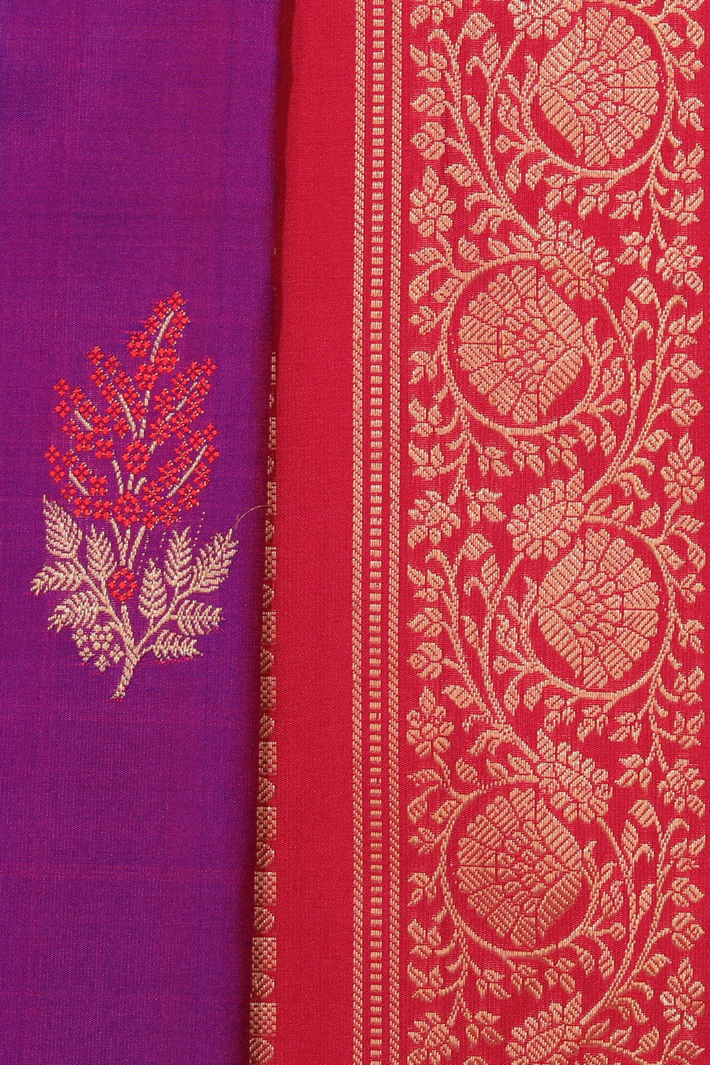 Gadwal Silk Purple Saree