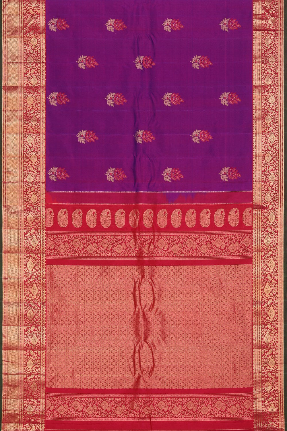 Gadwal Silk Purple Saree