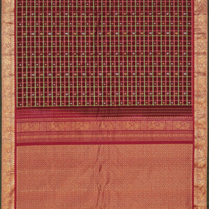 Gadwal Silk Maroon Saree