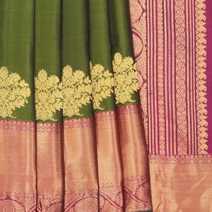 Gadwal Silk Green Saree
