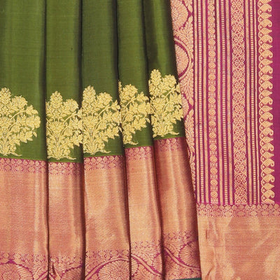 Gadwal Silk Green Saree