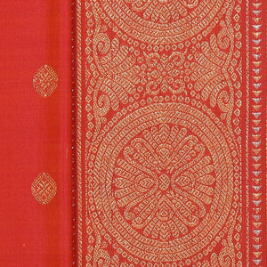 Gadwal Silk Peach Saree