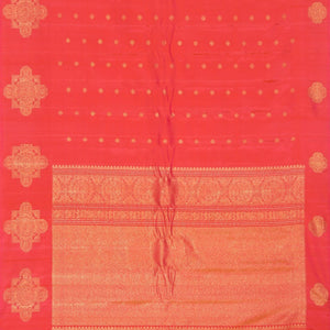 Gadwal Silk Peach Saree