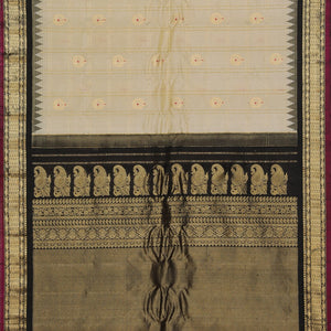 Gadwal Silk Off-White Saree