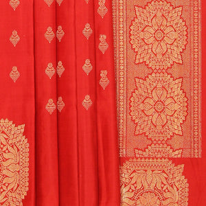Gadwal Silk Red Saree