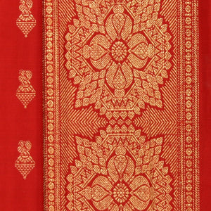 Gadwal Silk Red Saree
