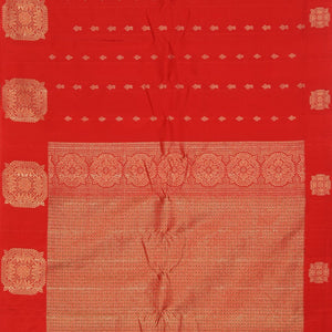 Gadwal Silk Red Saree