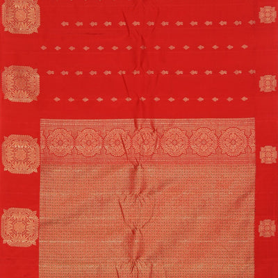 Gadwal Silk Red Saree