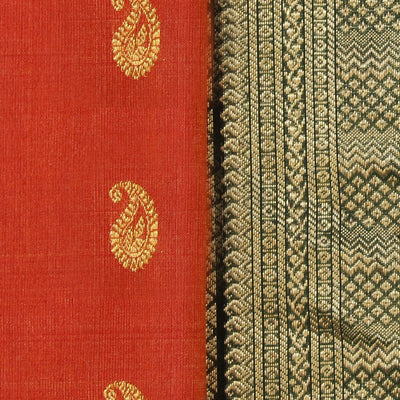 Gadwal Silk Orange Saree