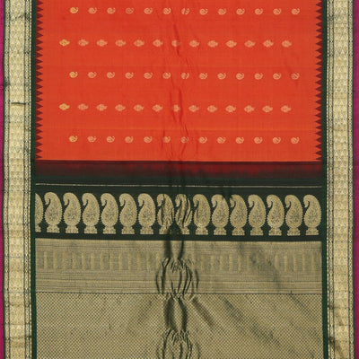 Gadwal Silk Orange Saree