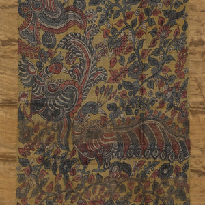 Kalamkari Hand-Painted Tussar Silk Saree